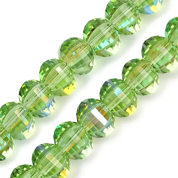 Electroplate Transparent Glass Beads Strands