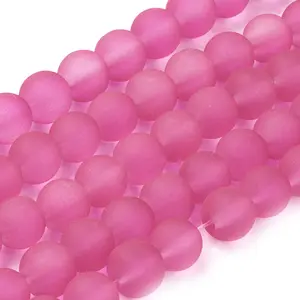 Baking Painted Transparent Glass Bead Strands