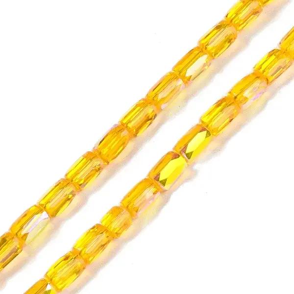 Electroplate Glass Chevron Beads Strands