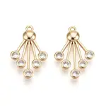 Brass Micro Pave Cubic Zirconia Pendants