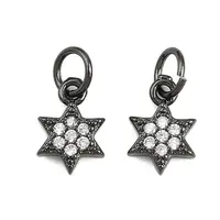 Brass Micro Pave Cubic Zirconia Pendants