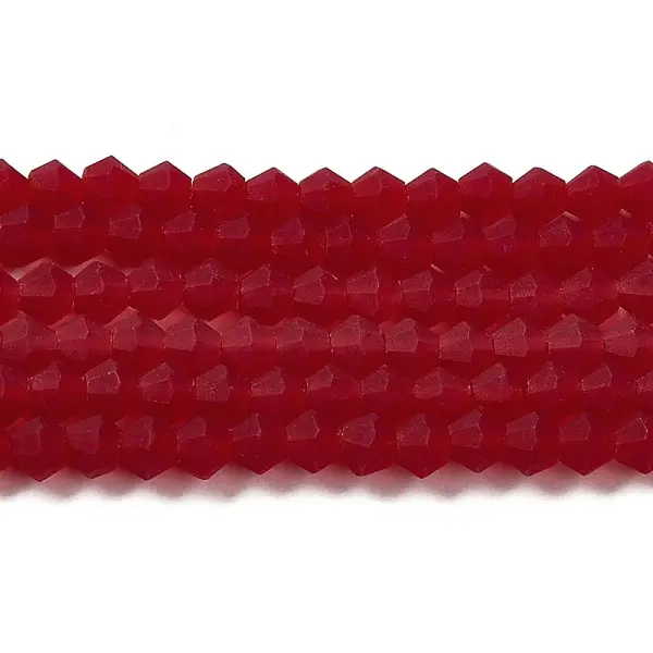 Imitate Austrian Crystal Frosted Glass Beads Strands