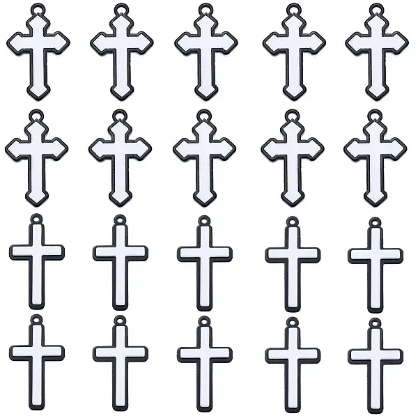 20Pcs 2 Styles Opaque Acrylic Pendants