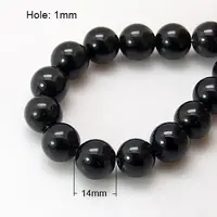 Synthetic Black Stone Beads Strands