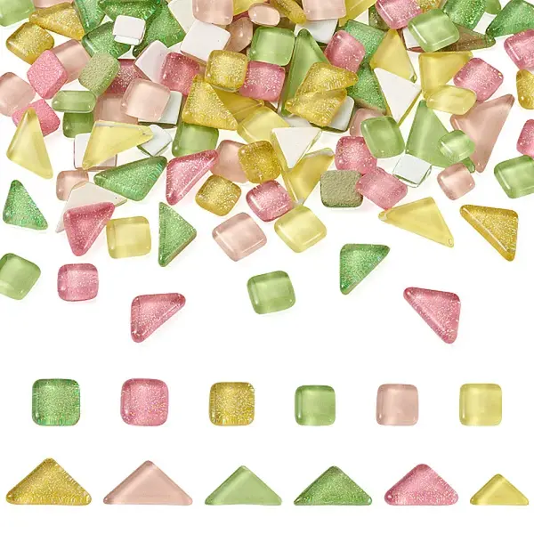240Pcs 2 Style Transparent Glass Cabochons