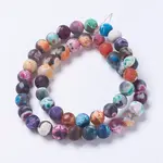 Natural Fire Crackle Agate Bead Strands