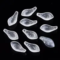 Transparent Spray Painted Glass Pendants