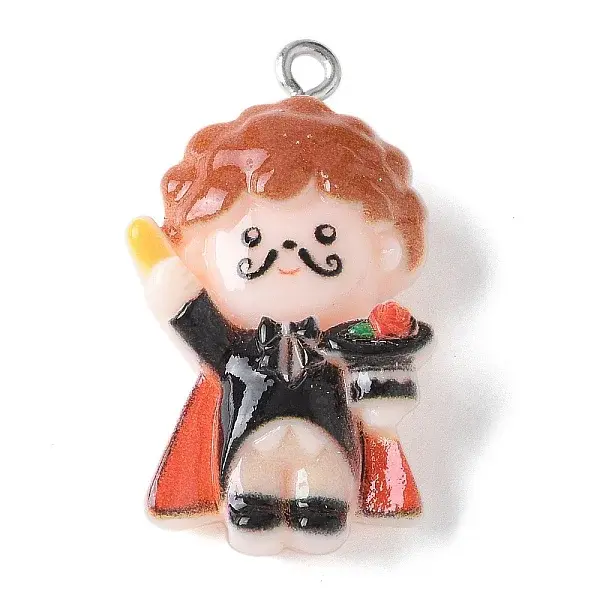 Circus Opaque Resin Pendants