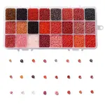 Red Series 600G 24 Colors Glass Seed Beads