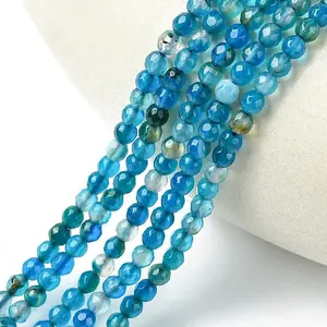 Natural Striped Agate/Banded Agate Beads Strands