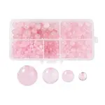 340Pcs 4 Sizes Natural Rose Quartz Beads Strands