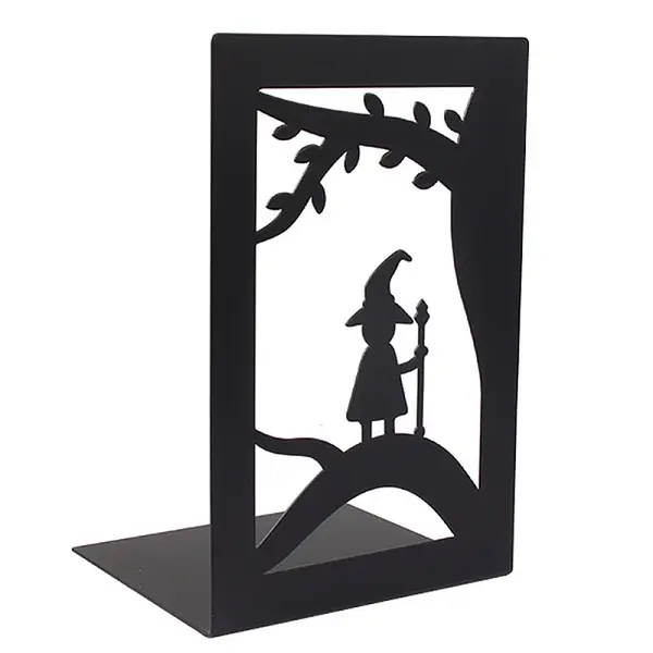 2Pcs Non-Skid Iron Bookend Display Stands