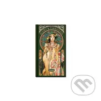 Mini diár Art Mucha 2026 (horizontálny, slovenské menné kalendárium)