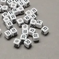 Large Hole Acrylic Letter European Beads