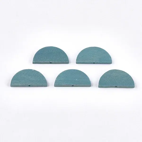 Painted Natural Wood Beads