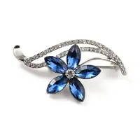 Flower Alloy Rhinestone Brooch