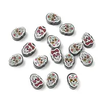 Halloween Printed Handmade Polymer Clay Beads
