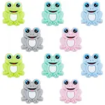 10Pcs 5 Colors Food Grade Eco-Friendly Silicone Beads