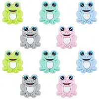 10Pcs 5 Colors Food Grade Eco-Friendly Silicone Beads