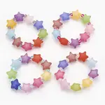 Frosted Acrylic Beads Kids Stretch Bracelets