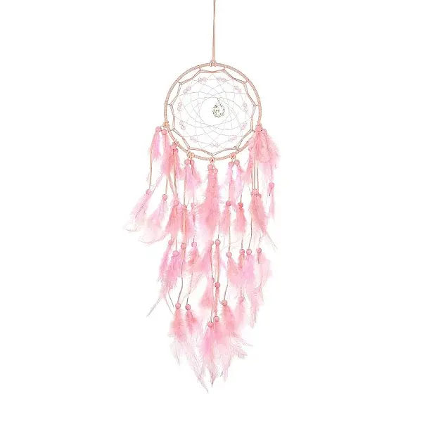 Woven Web/Net with Feather Hanging Ornaments