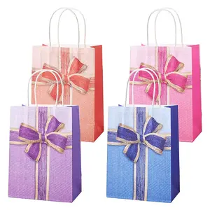 Rectangle Paper Gift Storage Bags with Handle