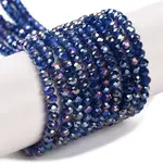 Baking Electroplate Glass Beads Strands