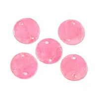 Spray Painted Natural Capiz Shell Connector Charms