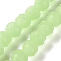 Synthetic Coral Carved Beads Strands