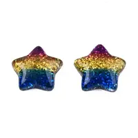 Rainbow Resin Cabochons