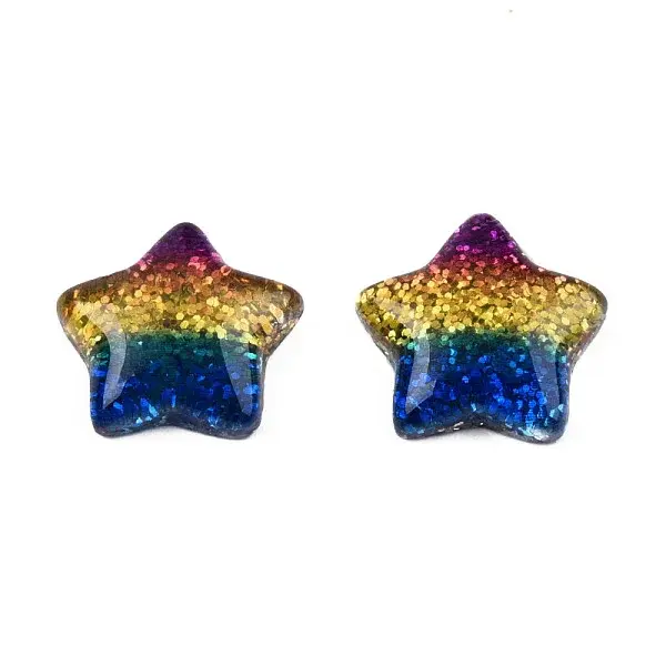 Rainbow Resin Cabochons