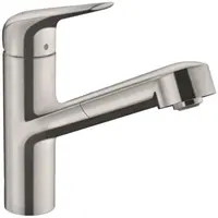 Hansgrohe Focus M42 - Dřezová baterie M4214-H150 s výsuvnou sprškou, sBOX, vzhled nerezu 71829800