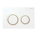 Geberit Kappa21 - Ovládání splachování, bílá/zlatá 115.240.KK.1