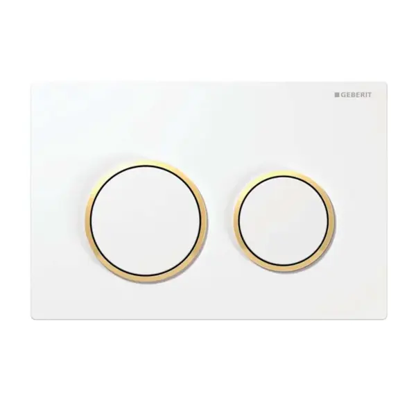 Geberit Kappa21 - Ovládání splachování, bílá/zlatá 115.240.KK.1