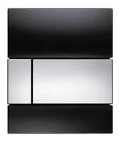 Tece TECEsquare - Ovládání splachování pisoáru, černé sklo/lesklý chrom 9242807