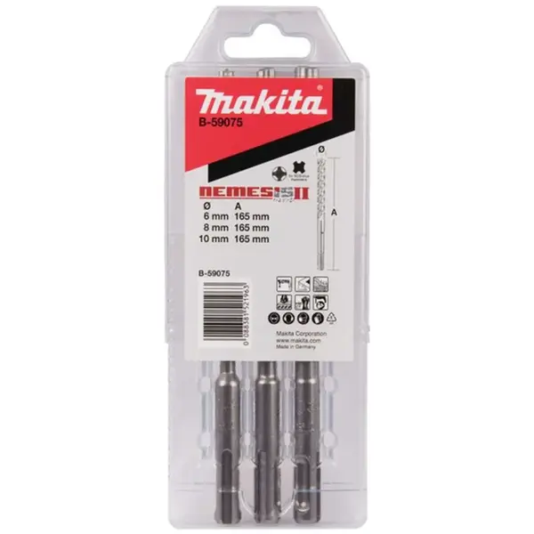 Makita Příslušenství - 3dílná sada vrtáků do zdiva SDS Plus B-59075