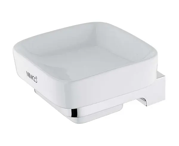 Nimco Maya - Mýdlenka s držákem, bílá keramika/chrom MA 29059K-26