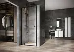 Ravak Nexty - Sprchové dveře pivotové 90 cm, černá/čiré sklo 03O70300Z1
