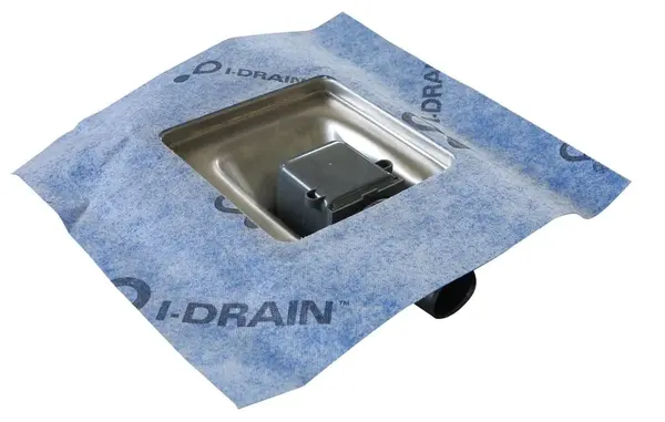 I-Drain Square - Nerezová podlahová vpusť Linear, 15x15 cm ID4MSQ0150