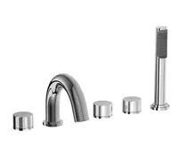 Paffoni Jo - Baterie na okraj vany, 5-otvorová instalace, s tělesem, chrom JO044CR