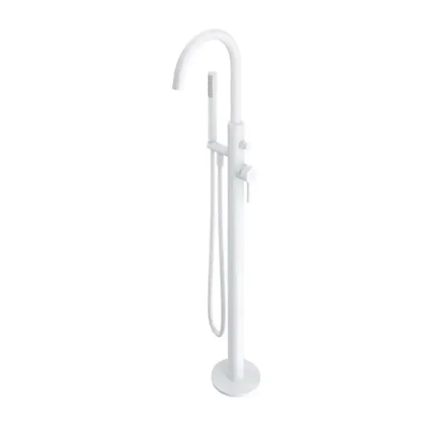 OMNIRES Y - Vanová baterie do podlahy, s tělesem, matná bílá Y1233WM