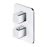 OMNIRES Parma - Termostatická baterie pod omítku, pro 2 spotřebiče, s tělesem, chrom/bílá PM7436CRB