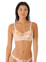 Rip curl dámský horní díl plavek Always Summer D-Dd Crop Gold | Růžová | Velikost L