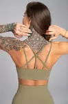 Gym Glamour Podprsenka bezešvá Combat Khaki, L, khaki