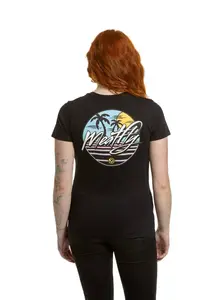 Meatfly dámské tričko Shori Black | Černá | Velikost S | 100% bavlna