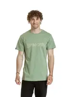 Meatfly pánské tričko Striped Logo Basil | Zelená | Velikost XXXL | 100% bavlna