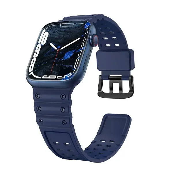 Strap Triple řemínek pro hodinky Apple Watch SE 1 / 2 / 3 / 8 / 7 / 6 / 5 / 4 / 3 / 2 / 1 (41/40/38mm), modrý