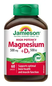 JAMIESON Hořčík 500mg s vitaminem D 500 IU tbl.60