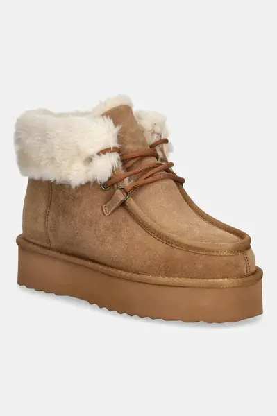 Semišové sněhule Answear.LAB hnědá barva