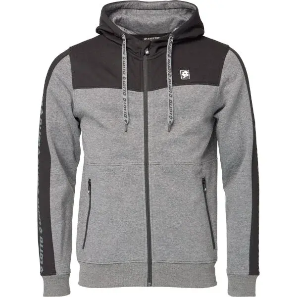 Lotto ZITAN Pánska celorozopínacia mikina, tmavo sivá, veľkosť